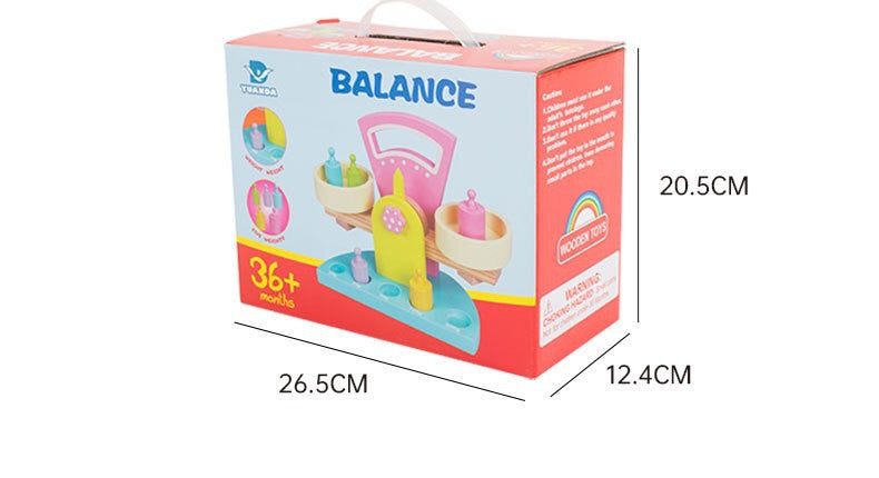 Children'S Wooden Balance Scales Science Experiment Teaching Aids