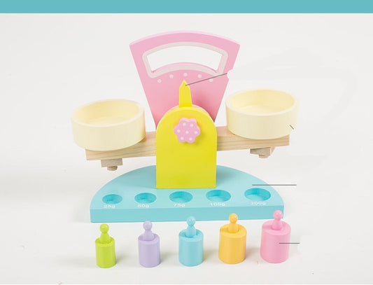 Children'S Wooden Balance Scales Science Experiment Teaching Aids