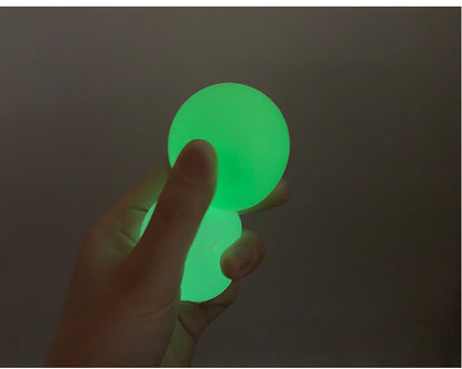 Luminous Sticky Ball Toys Sticky Wall Home Party Games Glow In The Dark Novelty Toys Decompression Squeeze Toy