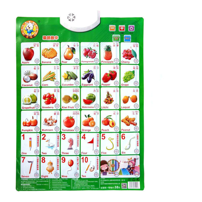 Baby Audio Wall Chart, Point to Read Pronunciation Toys