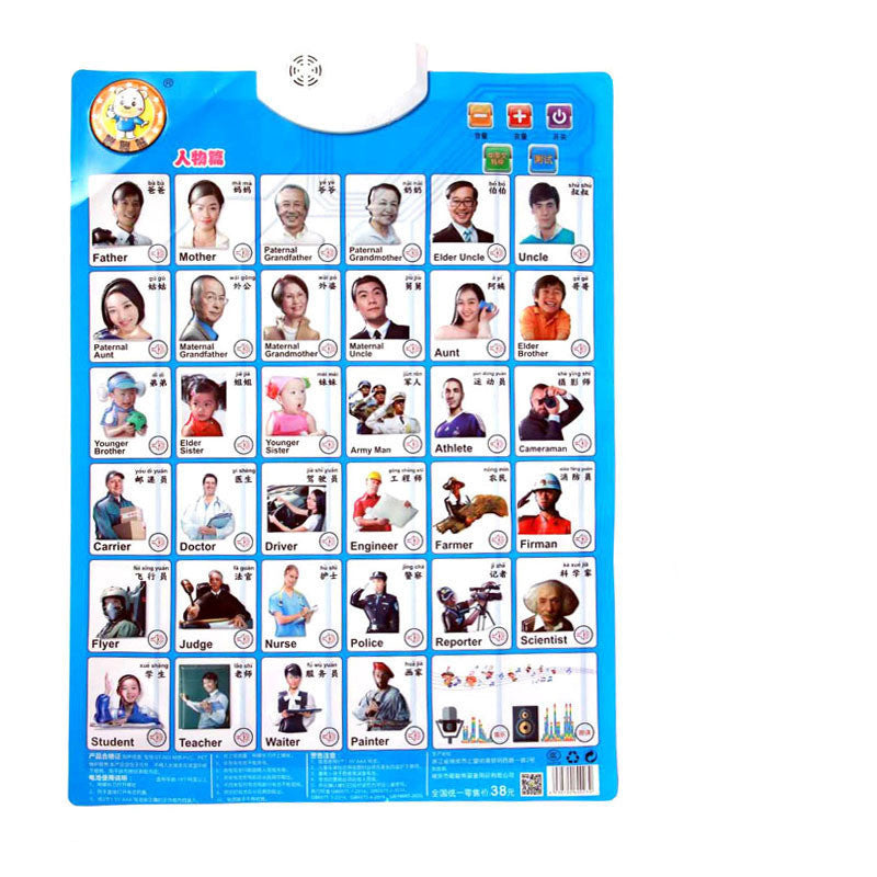 Baby Audio Wall Chart, Point to Read Pronunciation Toys