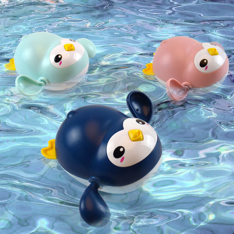 Baby Bath Toy Kawaii Swimming Penguin Bath Pool Toy Cute Wind Up