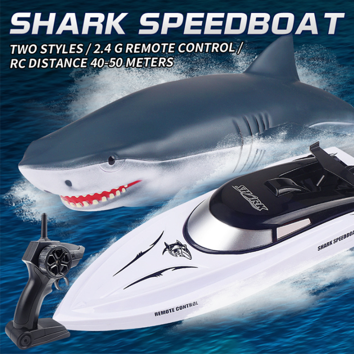 New Electric Shark RC Boat Vehicles Waterproof Model Toys 2 In 1