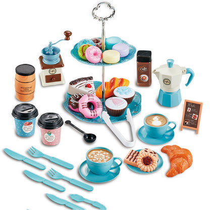 Simulation Coffee Snack Afternoon Tea Set Children's Play House Toys