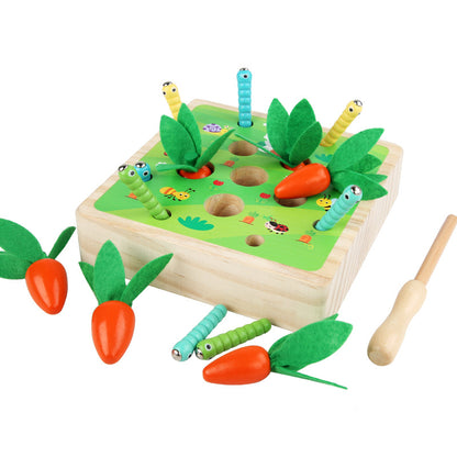 Hot Selling Children'S Early Education Toys Wooden Pull Carrot Puzzle Game