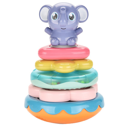 Little Elephant Jenga Early Education Enlightenment Lighting And Sound Effects