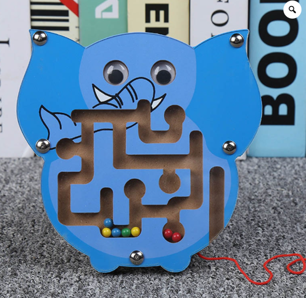 Children Magnetic Maze Toy Kids Wooden Puzzle Game Toy Kids