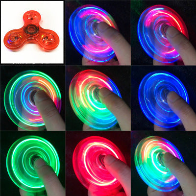 Transparent Crystal Plastic Fingertip Spinning Top