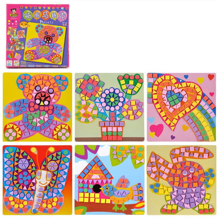 Brunette Baby Mosaic Stickers Children's Educational Toys