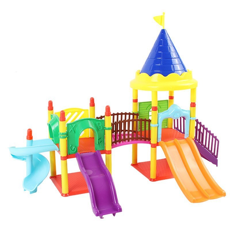 Piggy Land Slide Playground Amusement Park Happy Castle Play House Toys