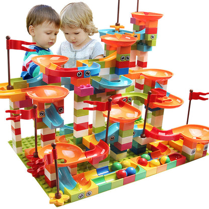 Children's Assembling Ball Chute Building Block Toy