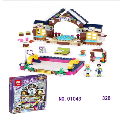 Goodfriends series ski resort ice rink assembled toy blocks 01043