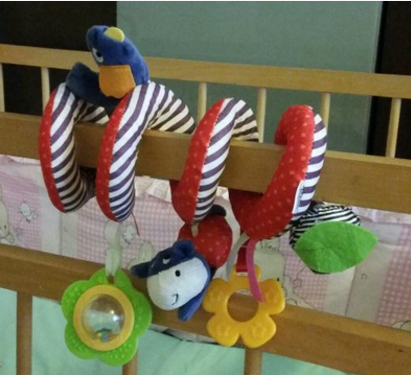 Infant Toddler Rattles Toys for Baby Stroller Crib Soft Rabbit Bear Style