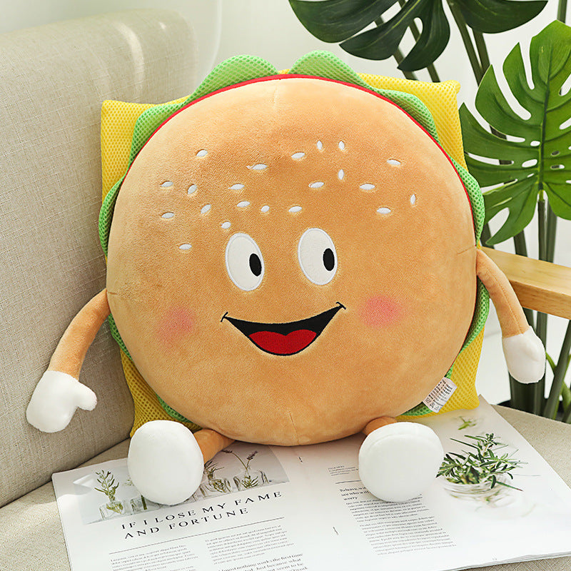 Pizza Burger Plush Toy Pillow