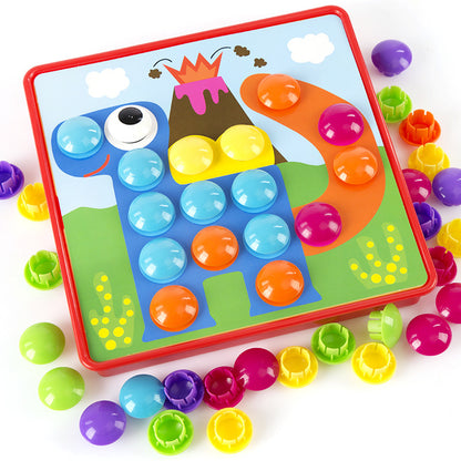 Children's button assembled educational toys