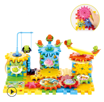 Children's DIY electric building blocks toys Puzzle paradise