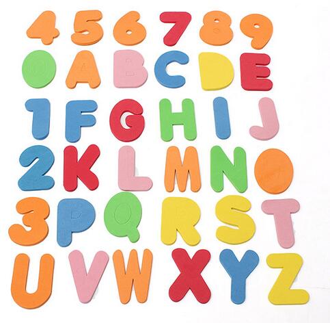 36 Pieces Letters Numbers Kids Baby Toy Early Educational Toy Tool Bath Toy