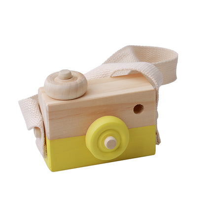 Cute Wooden Camera Toys Baby Kid Hanging Photography