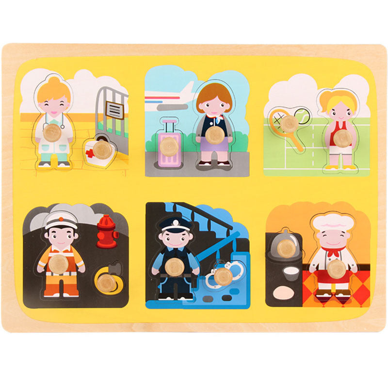 Children's wooden puzzle educational toys