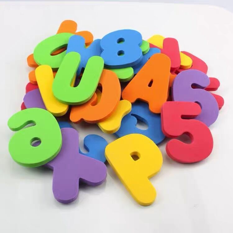 Numbers and letters stickers Bath toys