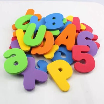 Numbers and letters stickers Bath toys