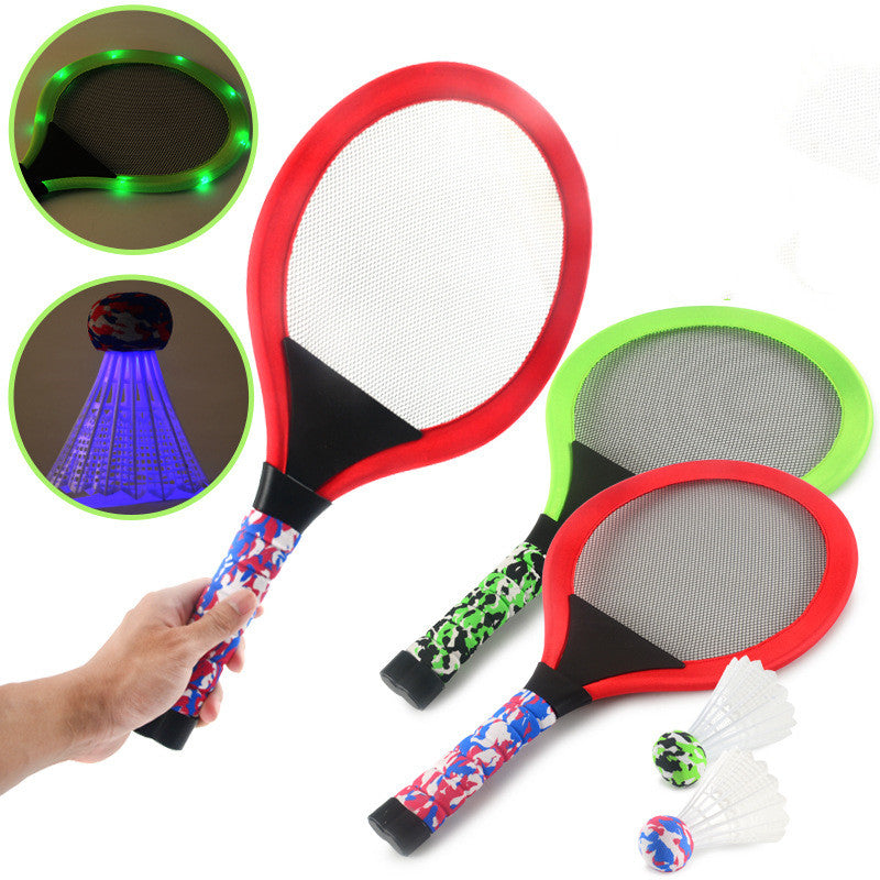 Children's luminous badminton racket set