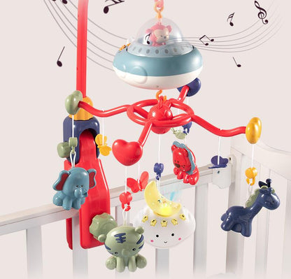 Cartoon Baby Rattles Bracket Intelligent Whirling Electrical Rattles Gift Baby Room Decor