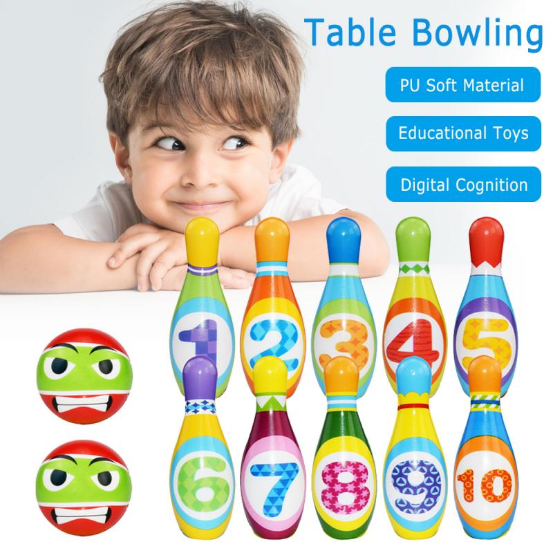 Toy Bowling Balls Game board Mini Desktop Frog Bowling Toys Kits Portable Indoor Education parent-child interaction Table Game