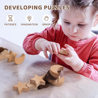 Wooden Planet Building Block Puzzle Children's Educational Early Toys