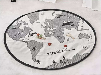 World Map Play Mats Funny Cartoon Newborn baby Carpet