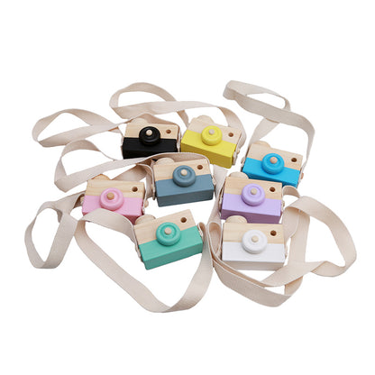 Cute Wooden Camera Toys Baby Kid Hanging Photography