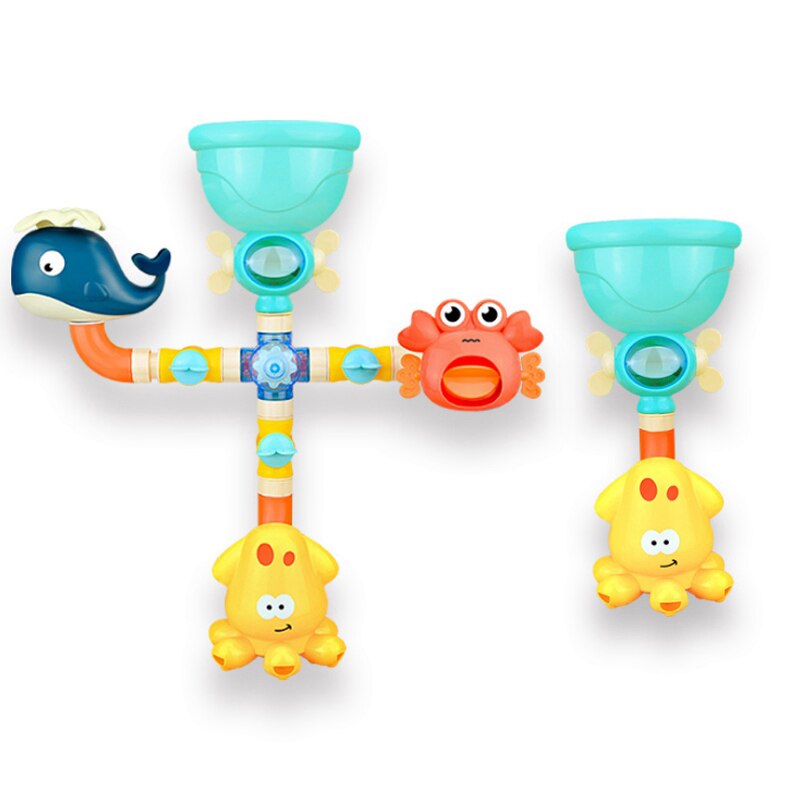 Baby Bath Toys Water Game Octopus Crab Model Faucet Shower Water Spray Toy