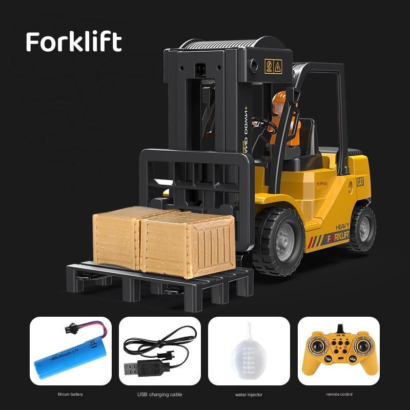 Children's Simple Alloy Charging Excavator Toy Car