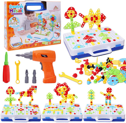 237 Pieces Creative Toy Drill Puzzle Set, STEM Learning Educational Toys