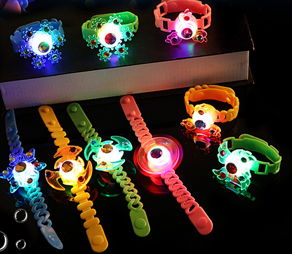 Luminous LED Light Fidget Spinner Hand Top Spinners Glow In Dark Light EDC Figet Spiner Finger Stress Relief Toys Kid's Bracelet