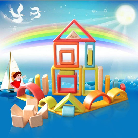 Rainbow Building Blocks Children's Baby Educational Creative Toys