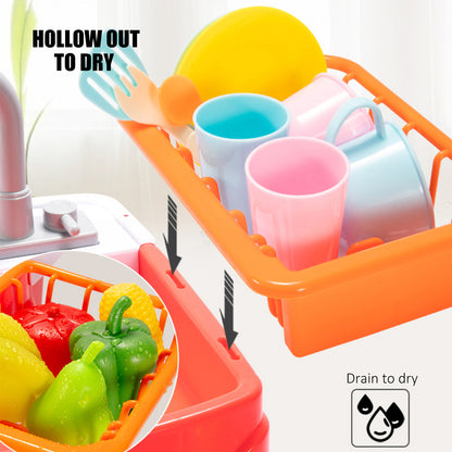 Kitchen Children Dishwasher Simulation Sink Faucet Circulating Water Electric Wash Table Toys