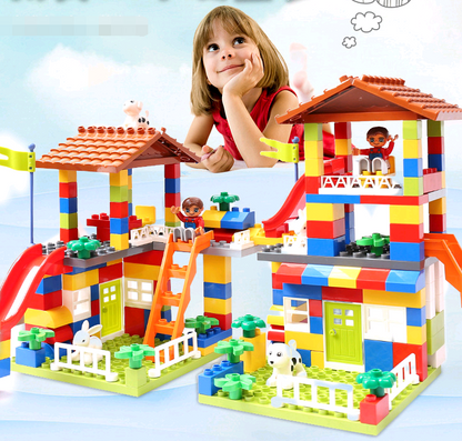 Children's puzzle building blocks, boys and girls, city baby, toys