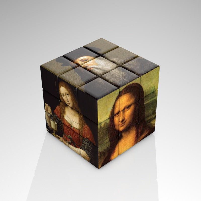 Oil Painting Third Order Rubiks Cube Childrens Educational Toys