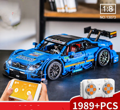 Blue Racing Mobile Phone APP Programming Splicing Building Block Toys