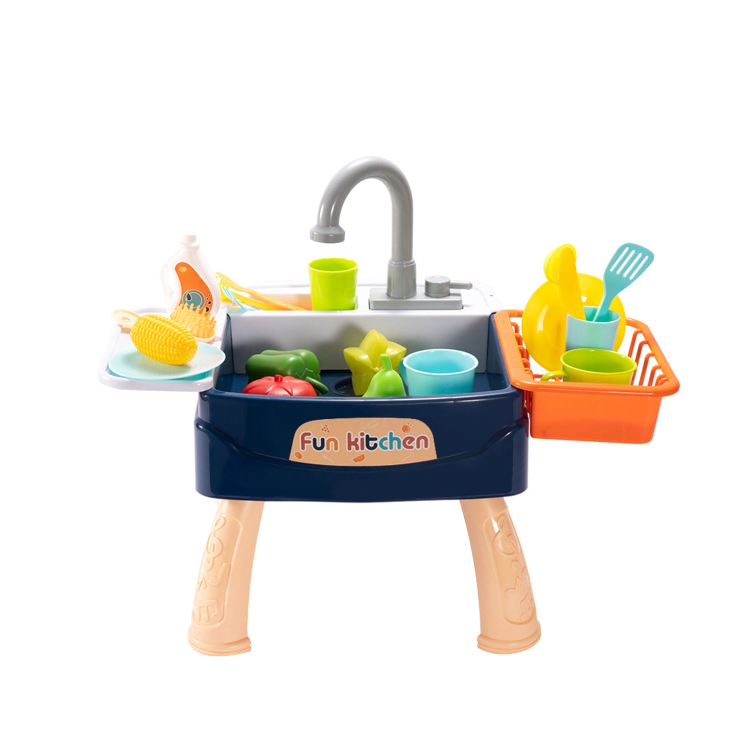 Kitchen Children Dishwasher Simulation Sink Faucet Circulating Water Electric Wash Table Toys