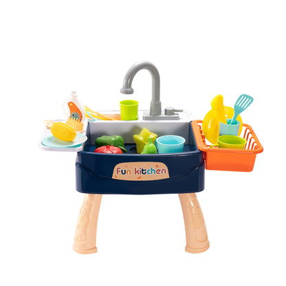 Kitchen Children Dishwasher Simulation Sink Faucet Circulating Water Electric Wash Table Toys