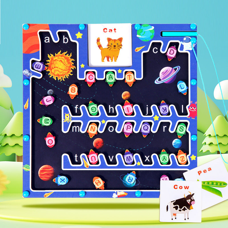 Magnetic Letters Matching Walking Parking Maze Letters