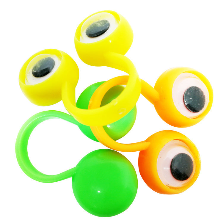 Children Eye Finger Puppets Eyeball Ring Kit Kids Party Favor Personality Finger Decoration