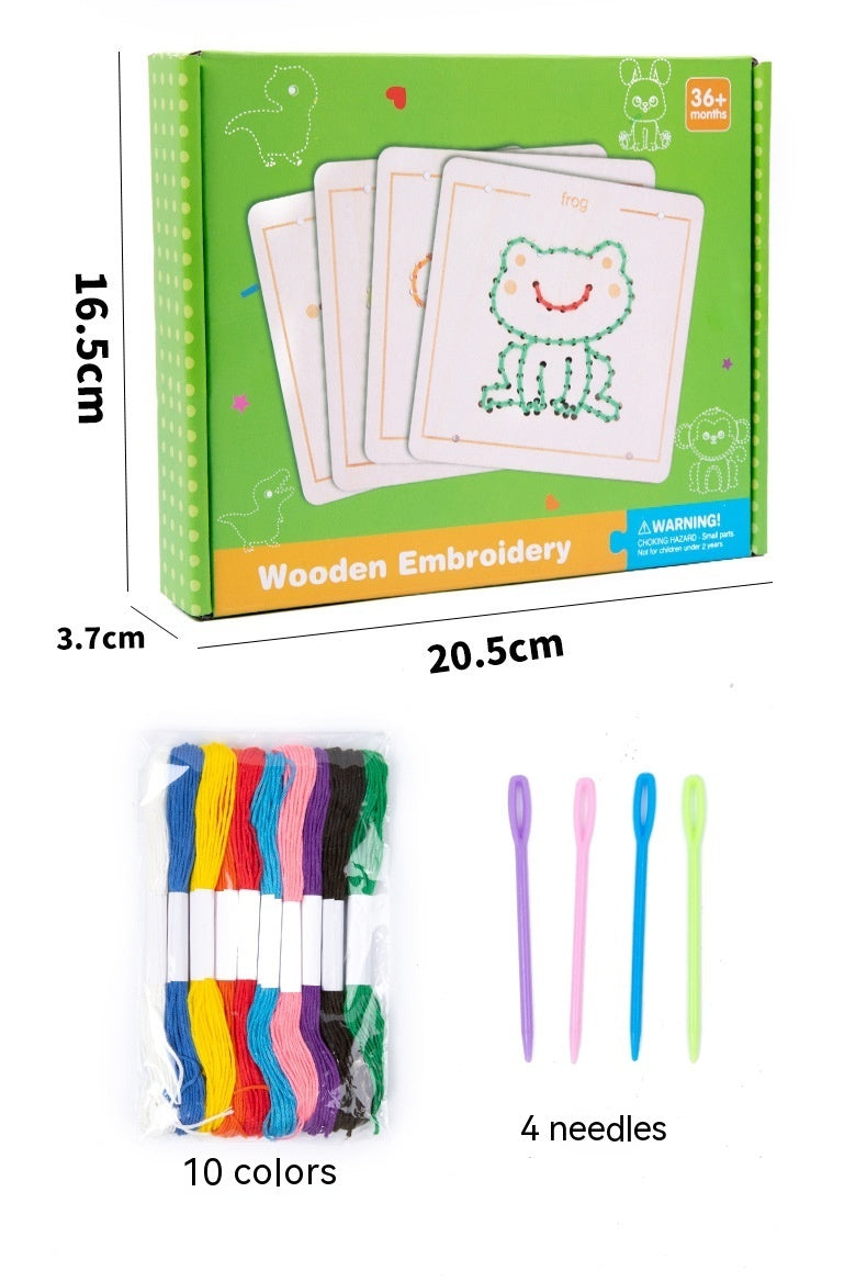 Embroidered Rope Educational Wooden Toys