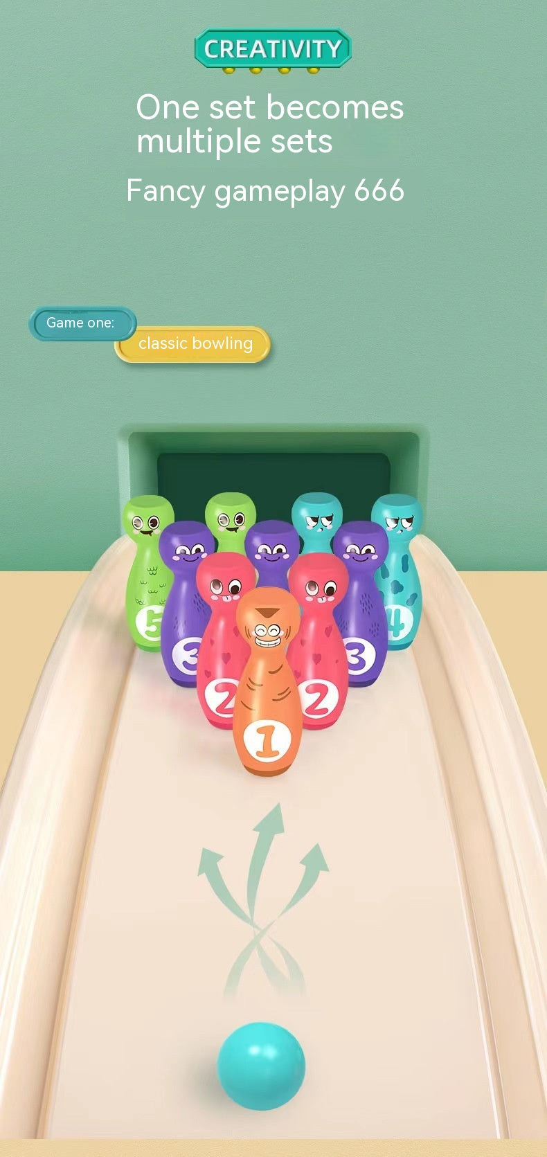 Children's Bowling Toys Suit Indoor Large Kindergarten Toys