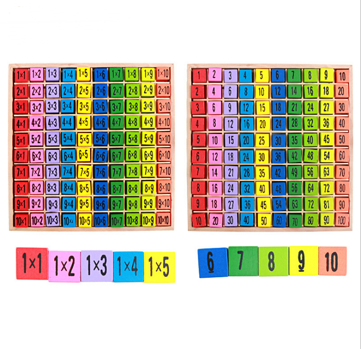 Wooden Montessori Multiplication Table