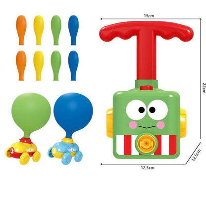 Children's air balloon powered car toy