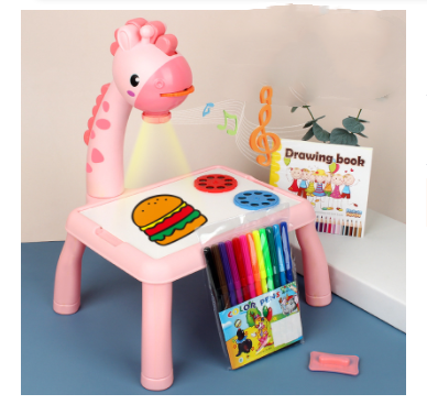 Children LED Projector Art Drawing Table Toys Painting Board Desk