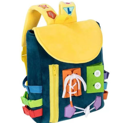 Toddler Busy Board Backpack With Buckles And Learning Activity Toys